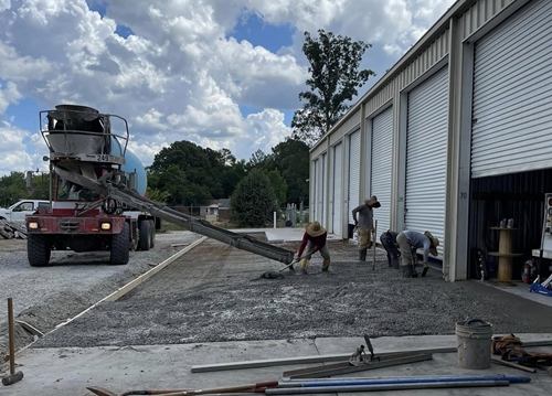 commercial concrete pour